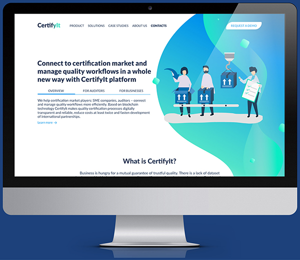 Сайт платформы для бизнеса и аудиторов в сертификации CertifyIT